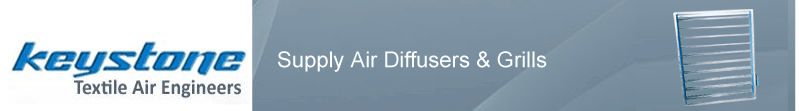 supply air diffusers, rotary air filters, air handling units, air washer internal equipments, air distribution louvers for humidification plant, warping, ring frame, ginning, keystone india, keystone gujarat, keystone ahmedabad, cement industry, exporter, ventilation plant systems, humidificaiton plant system
